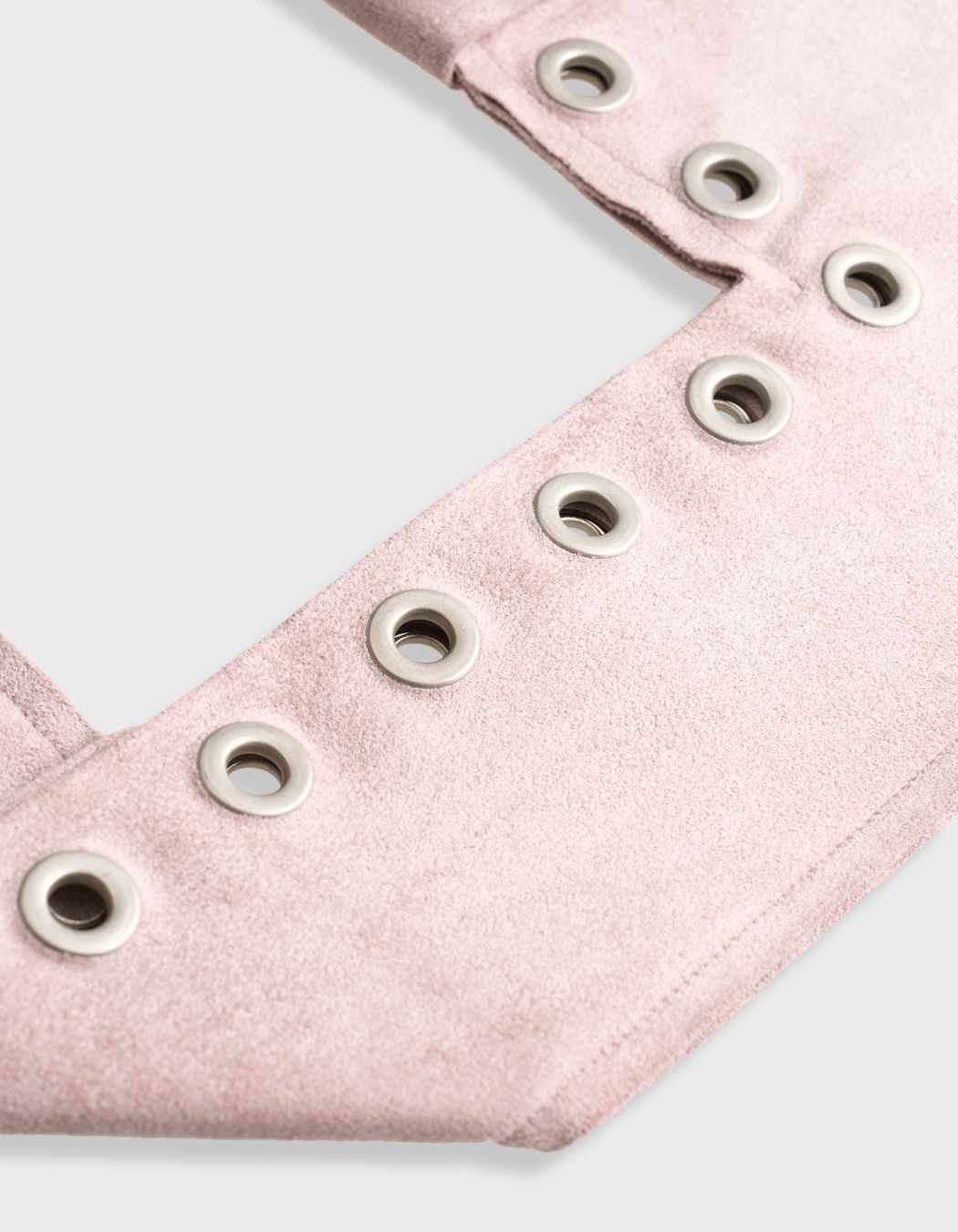 Polysooem - EYELET SUEDE SHOULDER BAG, PINK