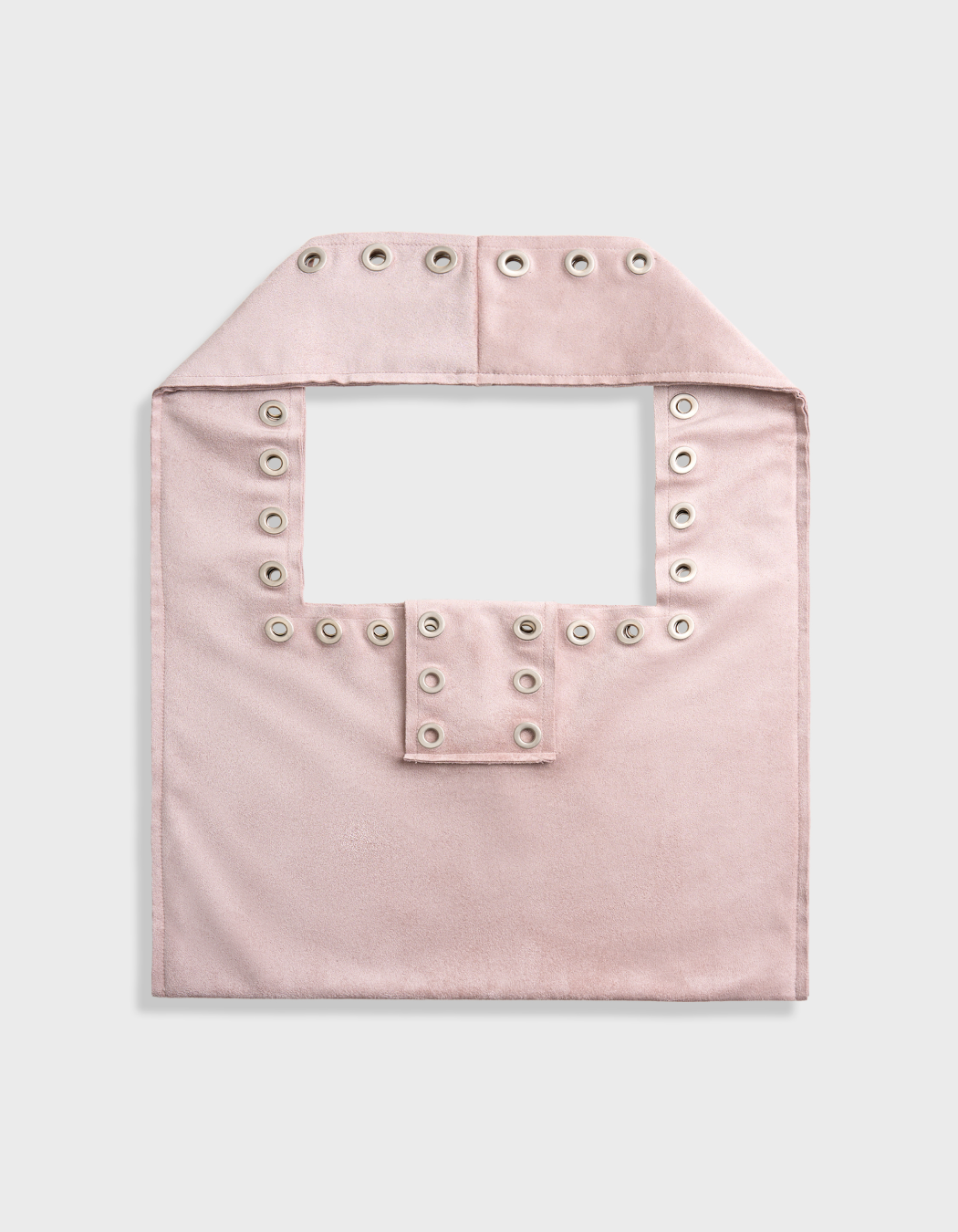 Polysooem - EYELET SUEDE SHOULDER BAG, PINK