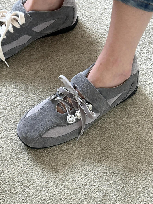 KHIHO - PINKING MARY JANE SNEAKERS / GREY