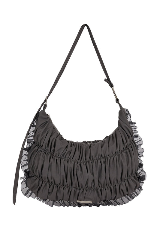 illigo - [Pre-order delivery on 10/02] Frill Bubble Big Cross Bag Charcoal