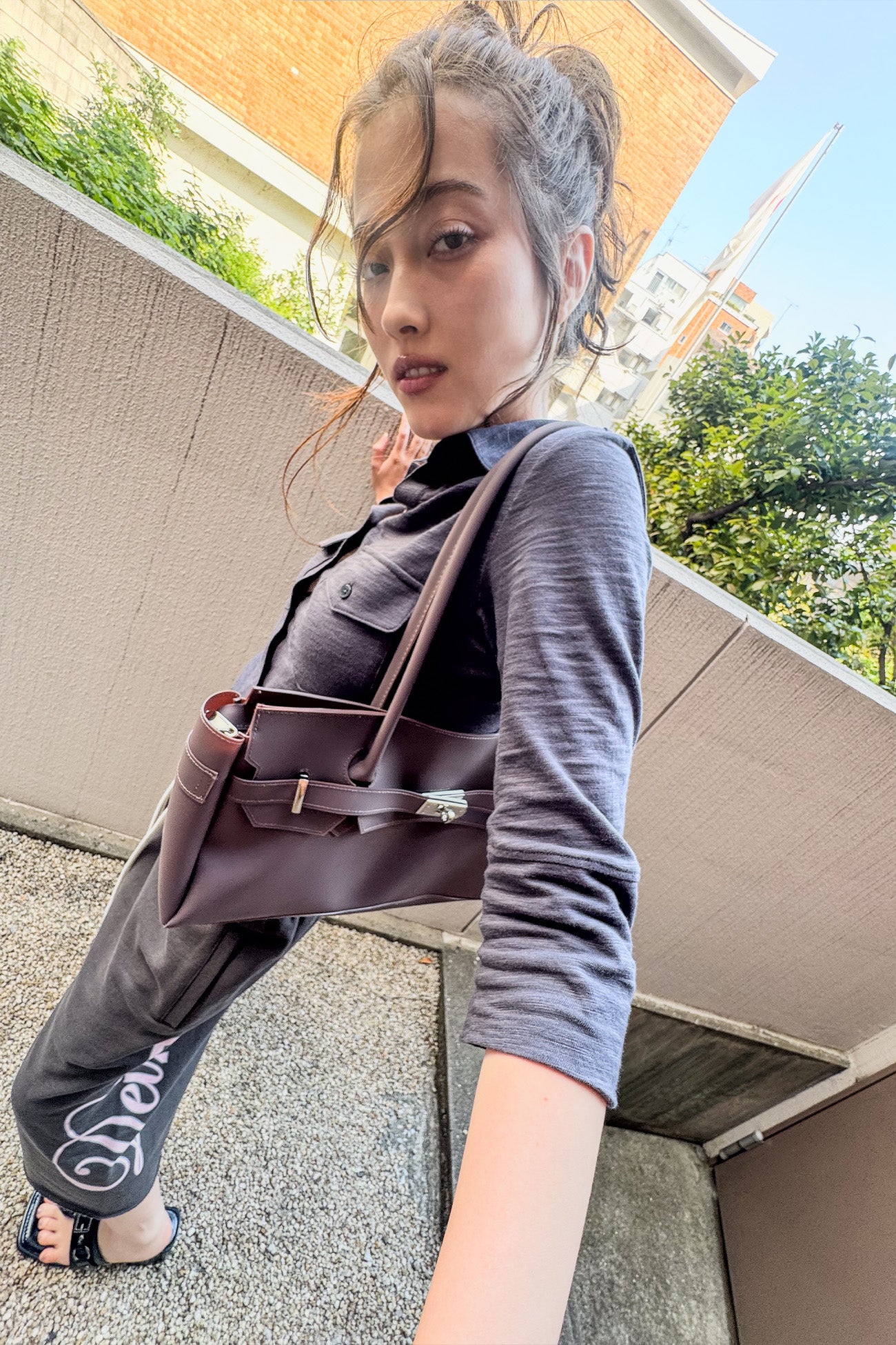 Jelly Firkin-JELLY TWO-WAY BAG IN BROWN