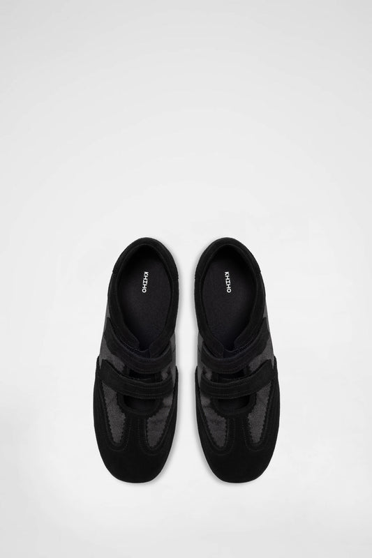 KHIHO - TWIN VELCRO MARY JANE SNEAKERS / BLACK
