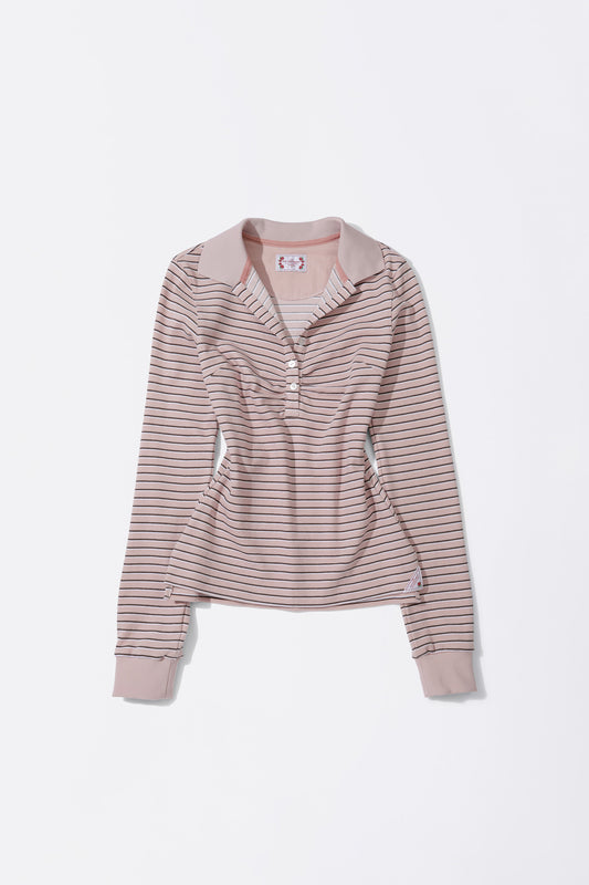 Sculptorpage - Shirring Tennis Shirt Pink