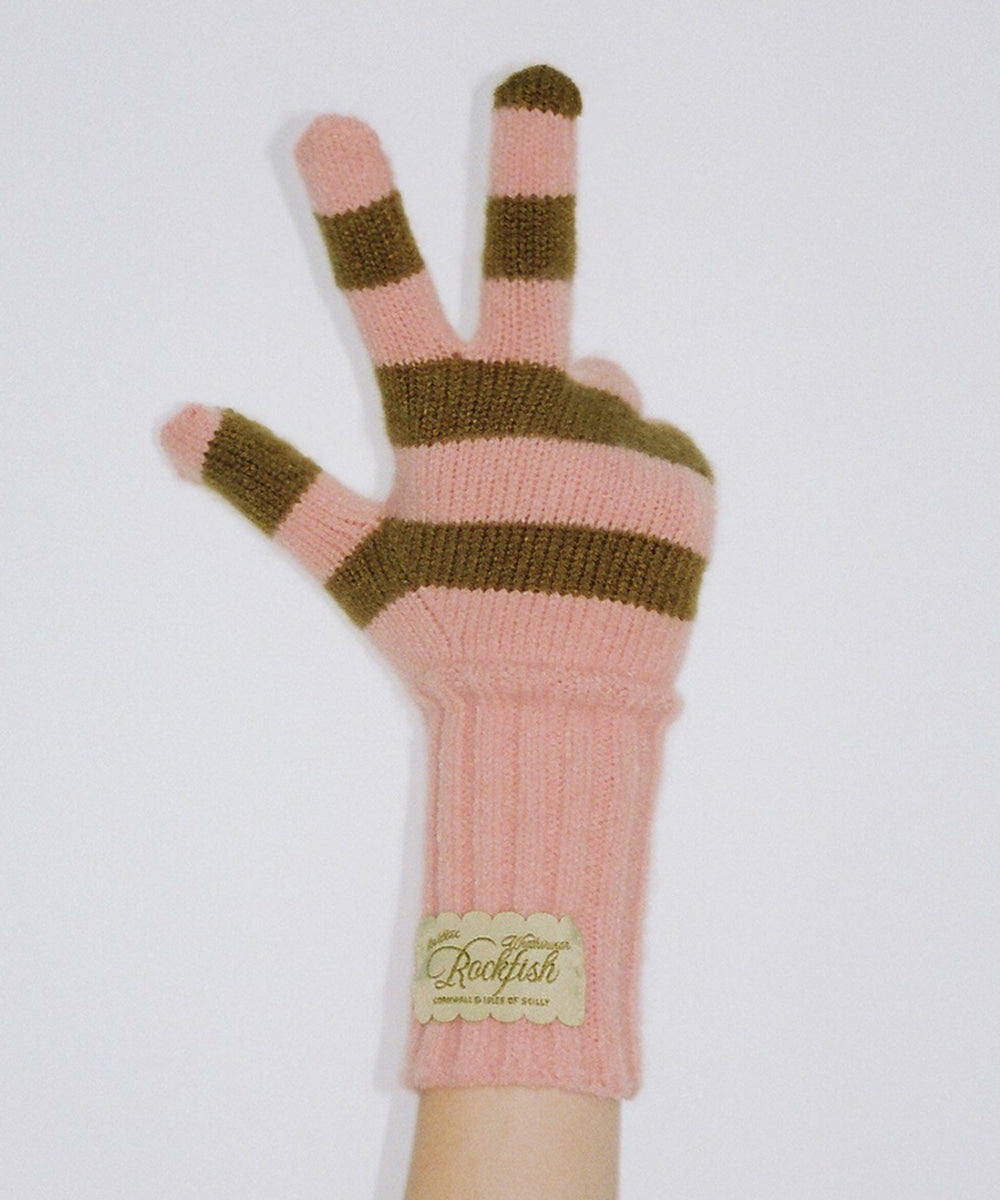 STRIPE RIBBED GLOVES - 5 colors