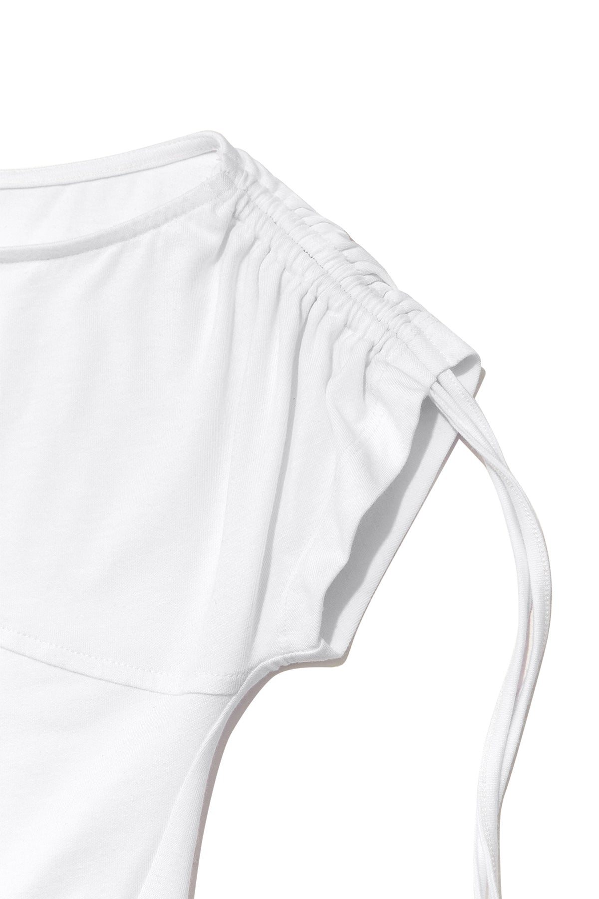 Matin Kim - STRING OFF SHOULDER SLIM TOP IN WHITE