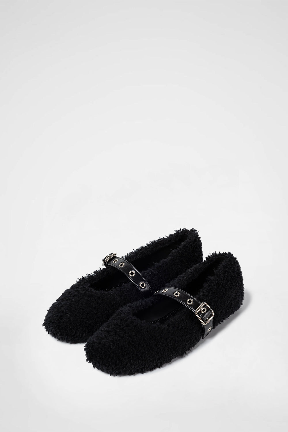 KHIHO -  BOUCLE BALLERINA FLAT / BLACK