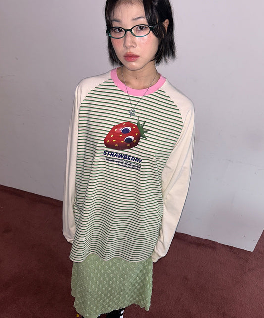 印花款少女感 T 恤長袖