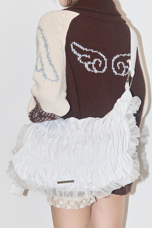 illigo - [Pre-order delivery on 10/02] Frill Bubble Big Cross Bag White