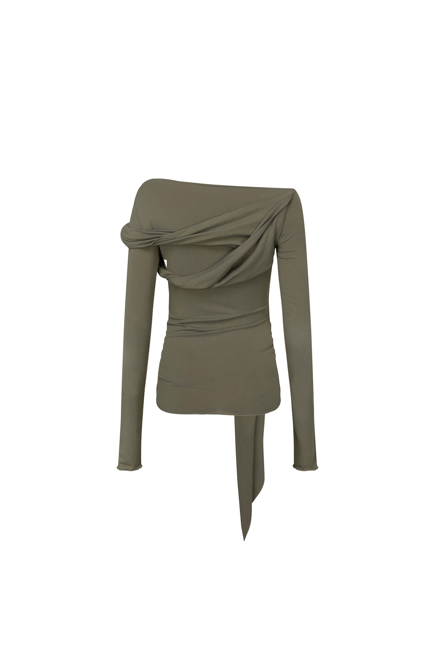 Twist Jersey Top Khaki