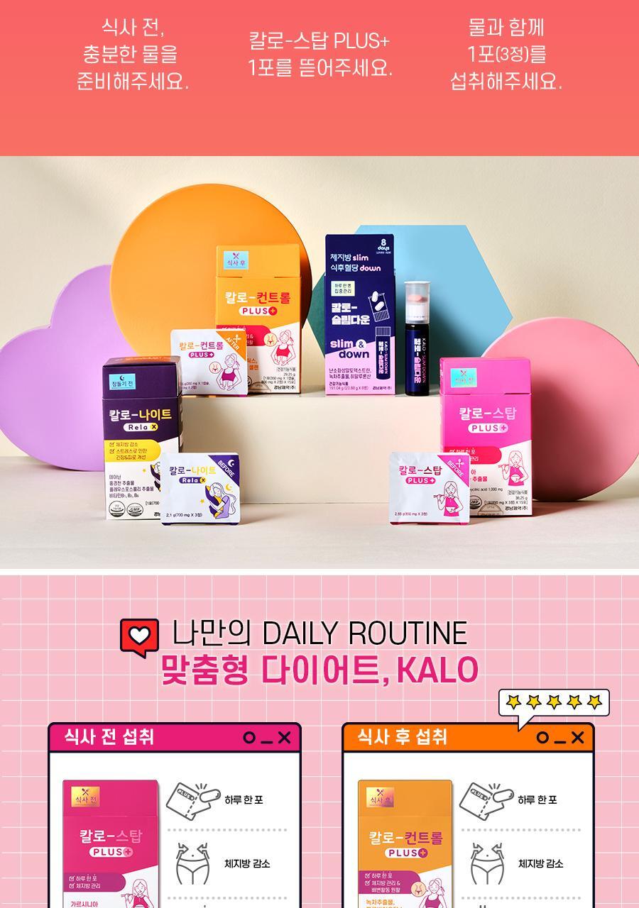 Kalo－韓國慶南製藥 減肥消脂丸 15日分量 Stop PLUS+ (粉紅色盒)