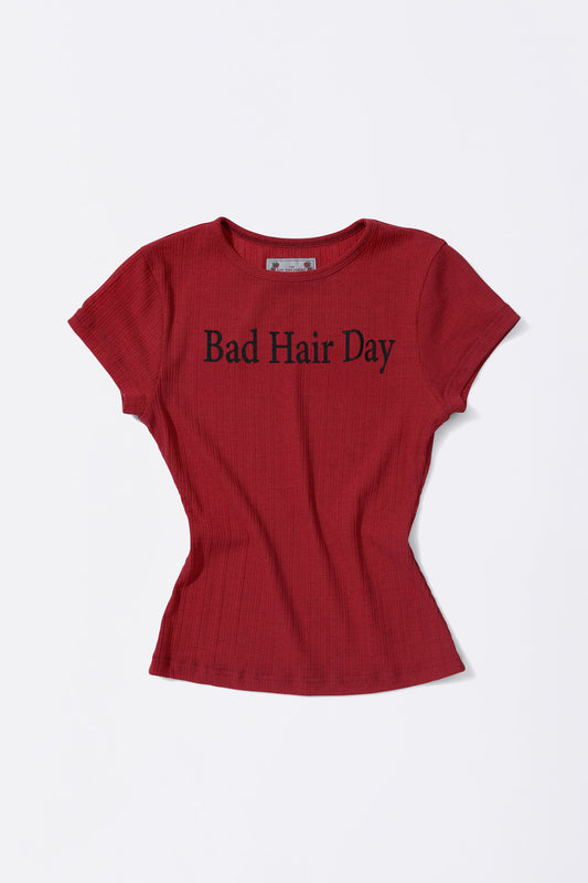 Sculptorpage - Bad Hair Day Tee Red