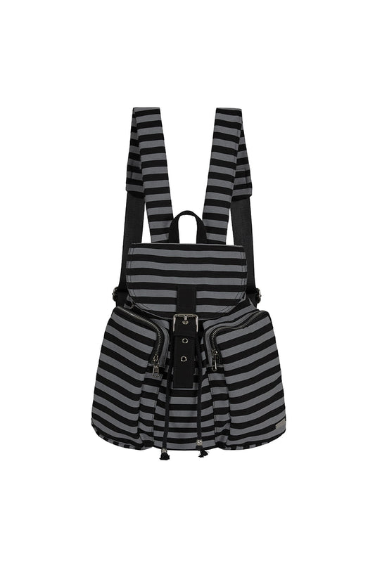 illigo - Pattern Buckle Backpack Stripe Black