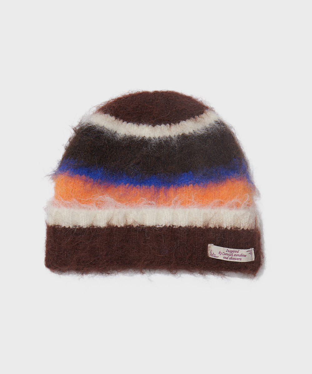 STRIPE SHAGGY BEANIE - 5 colors