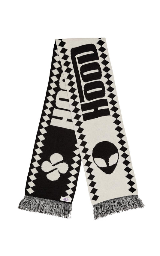 HOODHOOD - Reversible Logo Knit Muffler Black