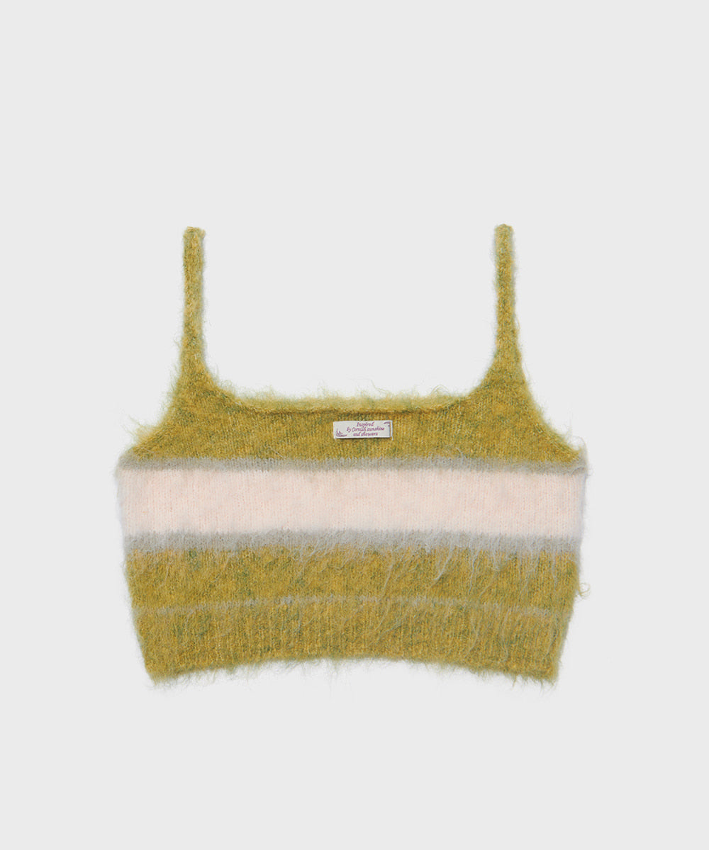 STRIPE SHAGGY KNIT BUSTIER - 5 colors