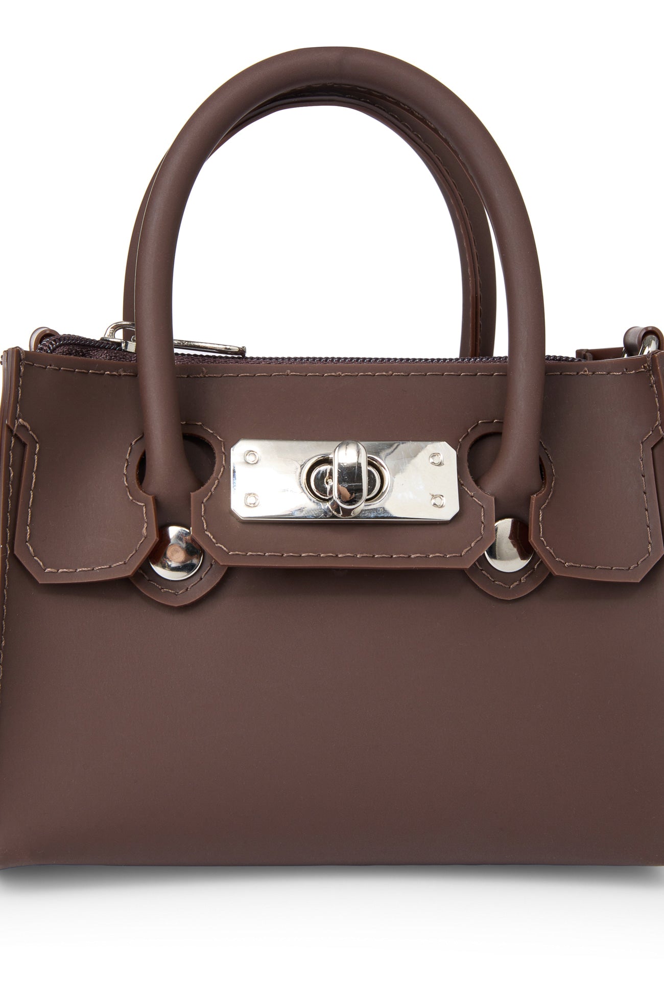 🫧JELLY BAG🫧 - JELLY CHAIN MINI BAG IN BROWN