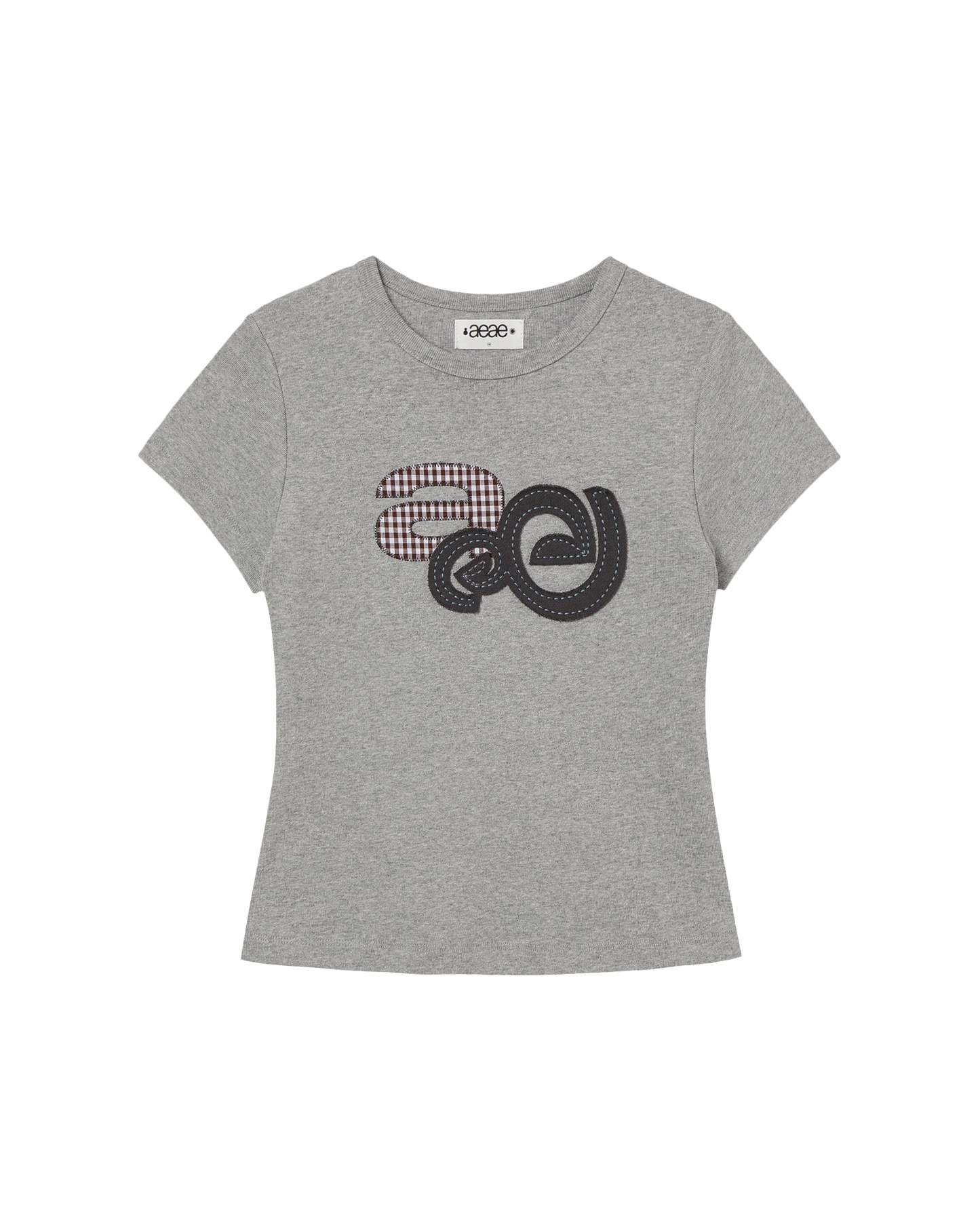 aeae - [8/1 예약발송] APPLIQUE LOGO TEE [MELANGE GREY]