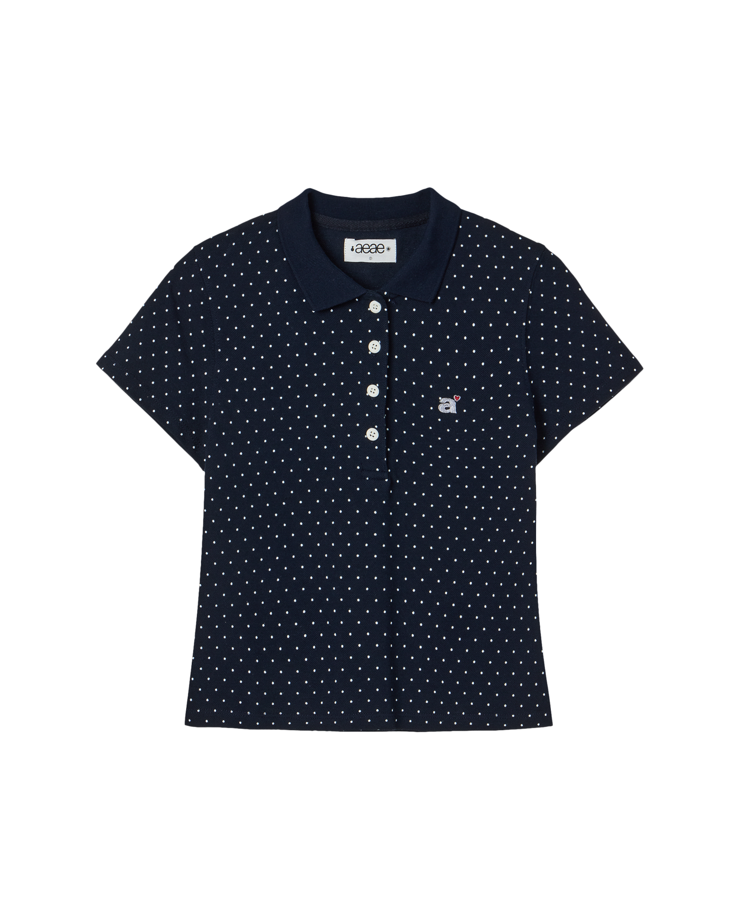 aeae - DOT PK T-SHIRTS [NAVY]