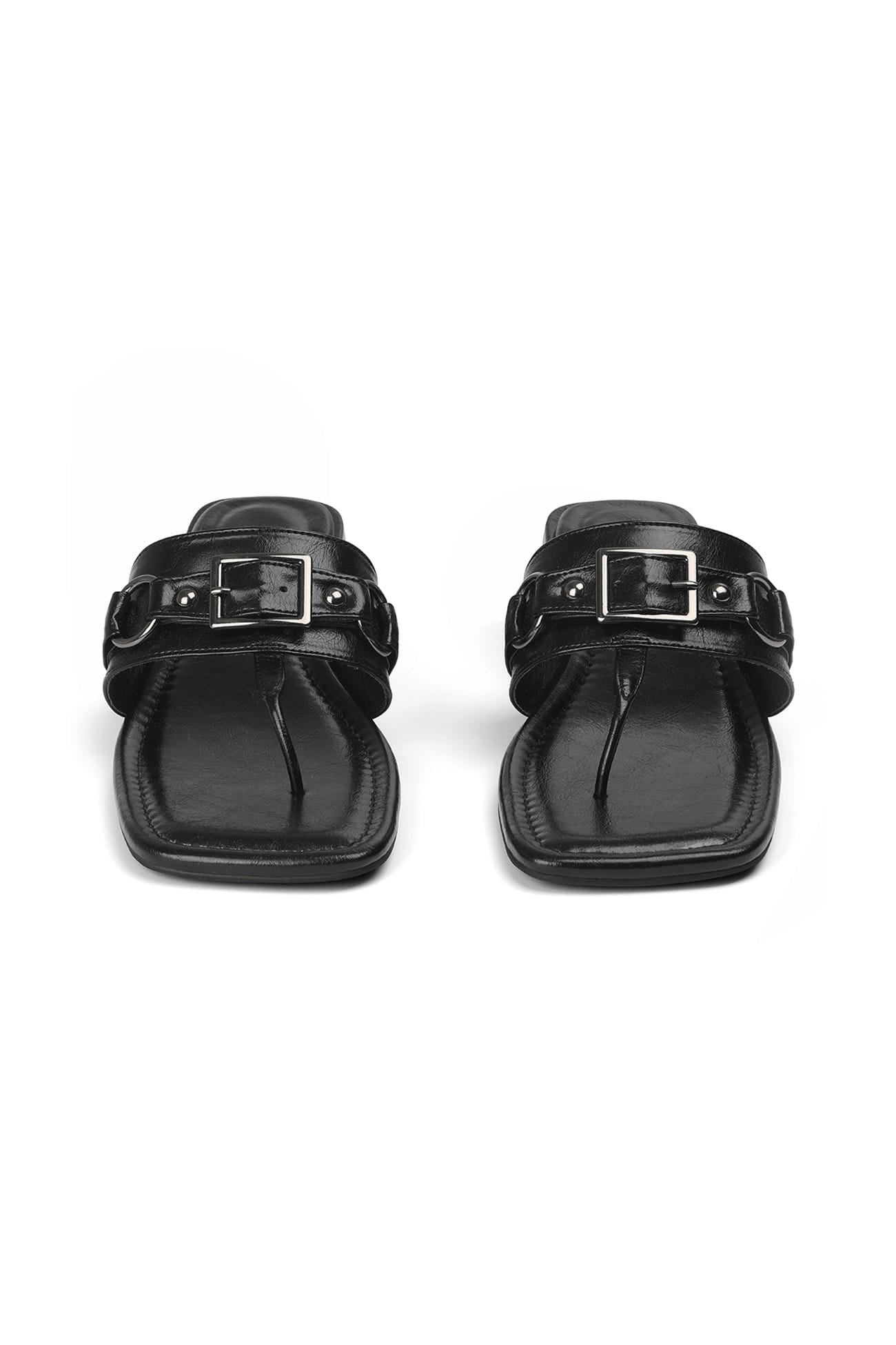Deinet - STUD SQUARE FLIP FLOP IN BLACK