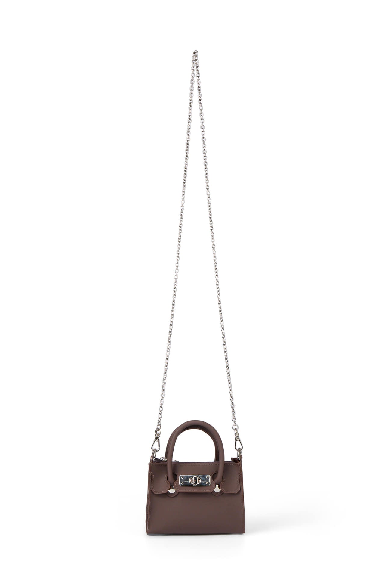 🫧JELLY BAG🫧 - JELLY CHAIN MINI BAG IN BROWN