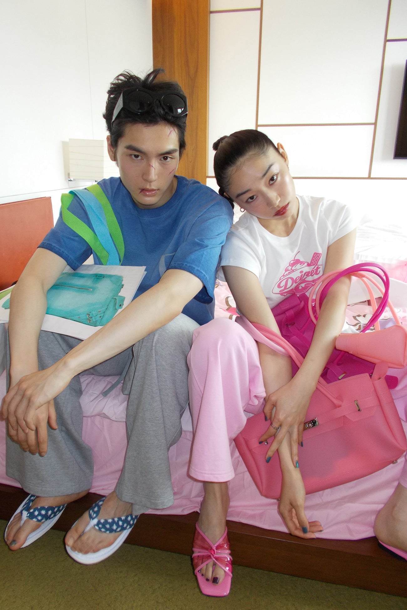 Deinet - JELLY TWISTED SLIPPERS IN PINK