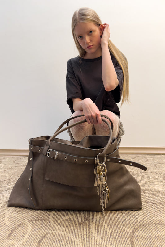 yeomim -  [2차 재입고] 슬래키 백 slacky bag (taupe)