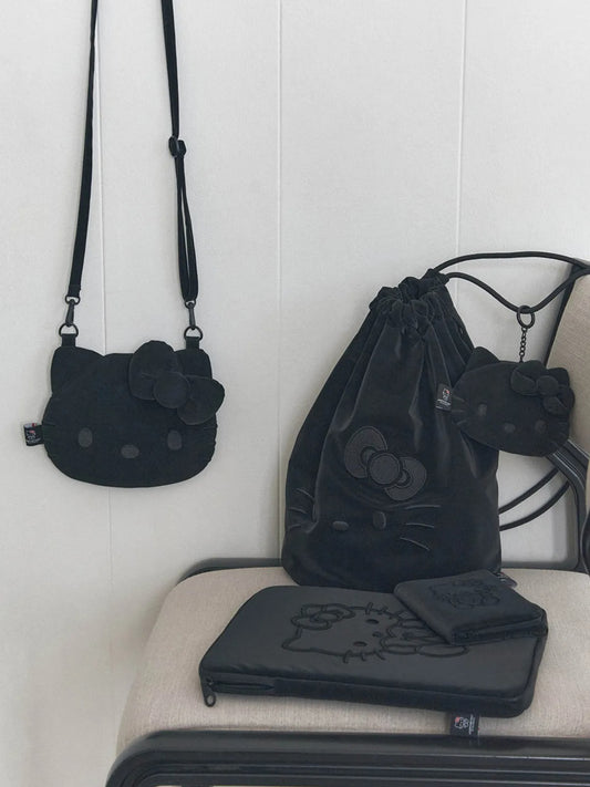 Sleek Travel Wallet Hello Kitty Black