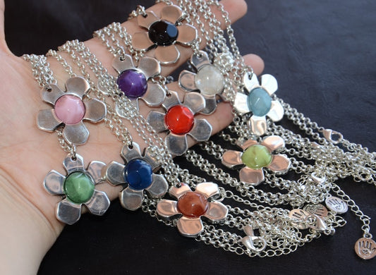 西班牙品牌OA-Thick silver plated chain necklace