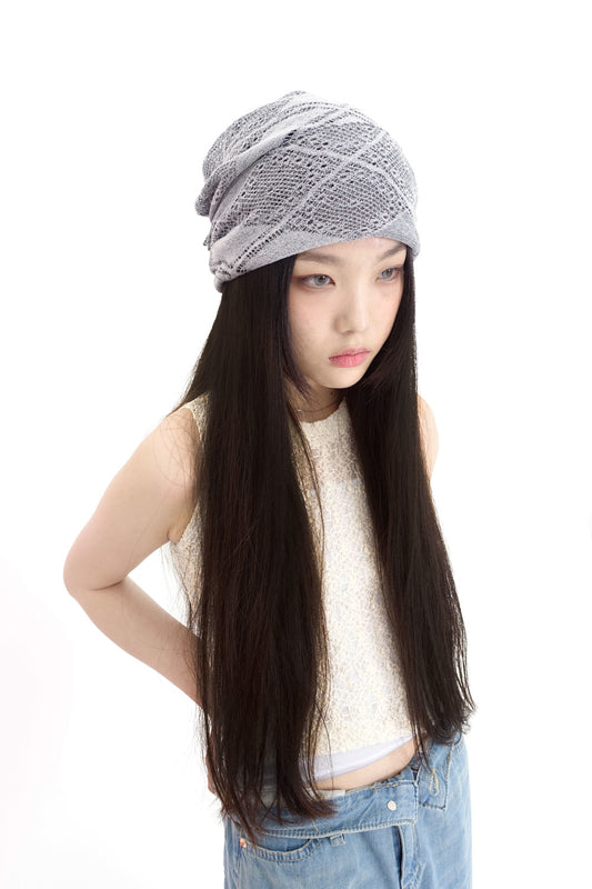 knitted tie-up bandana