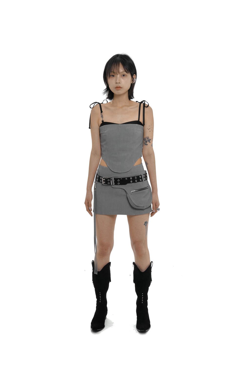 Cargo Belt Mini Skirt