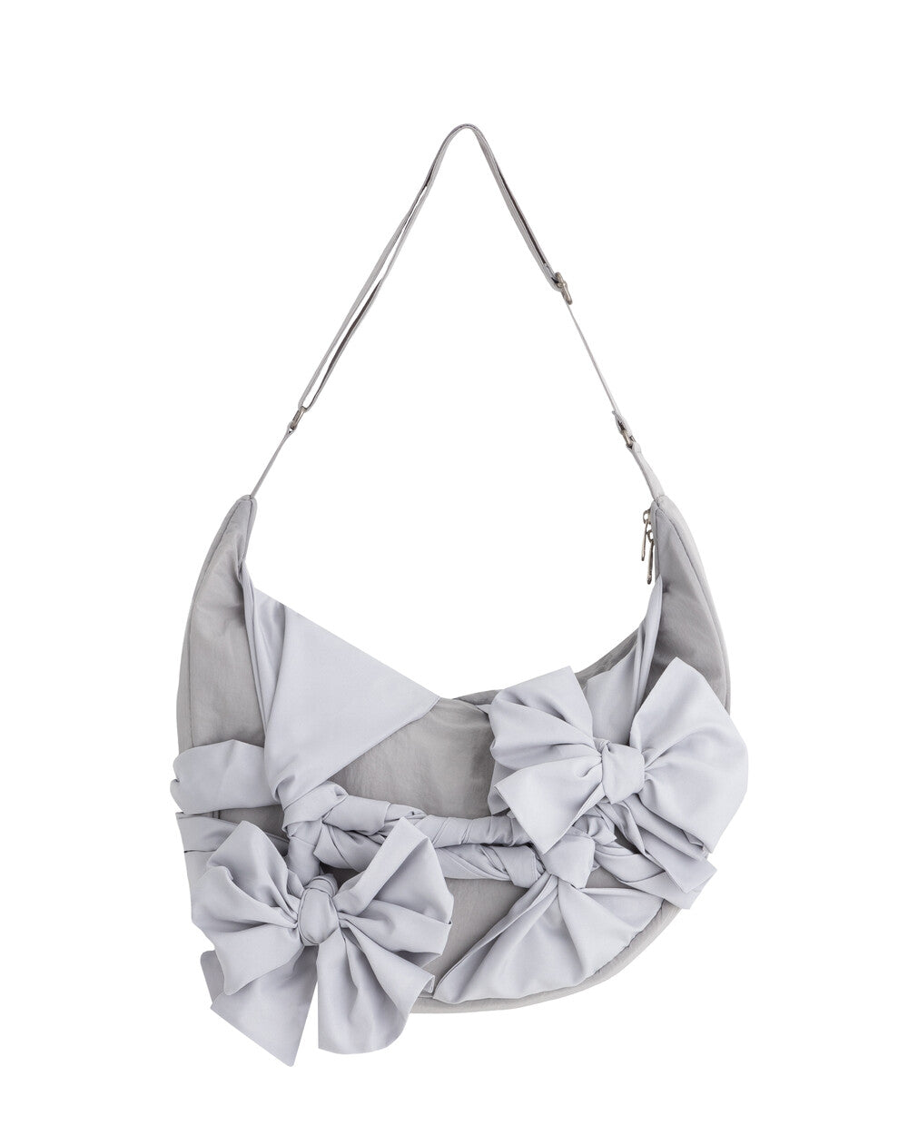 IUGA - Knotted Shoulder Bag (Nylon-Silver)