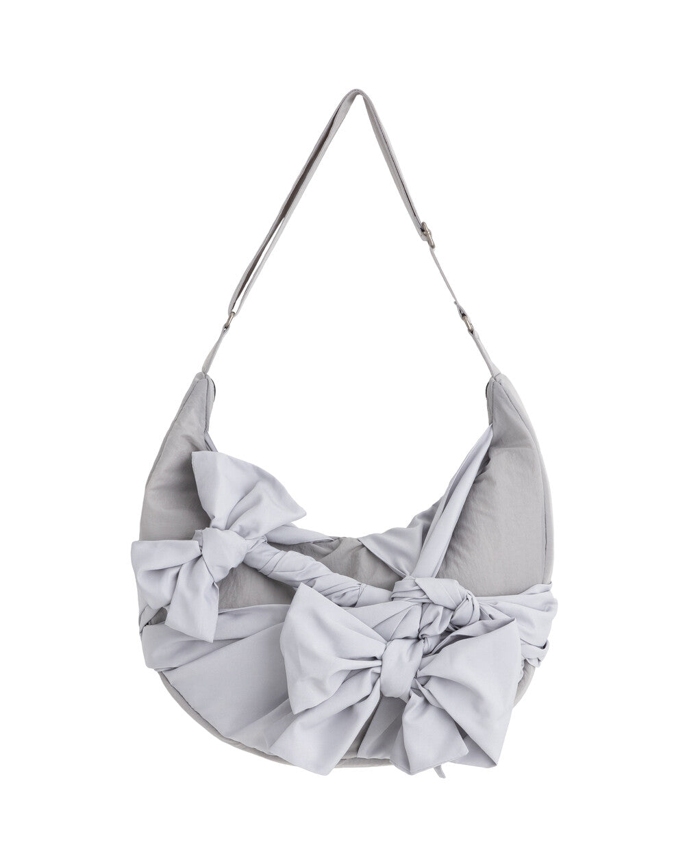 IUGA - Knotted Shoulder Bag (Nylon-Silver)