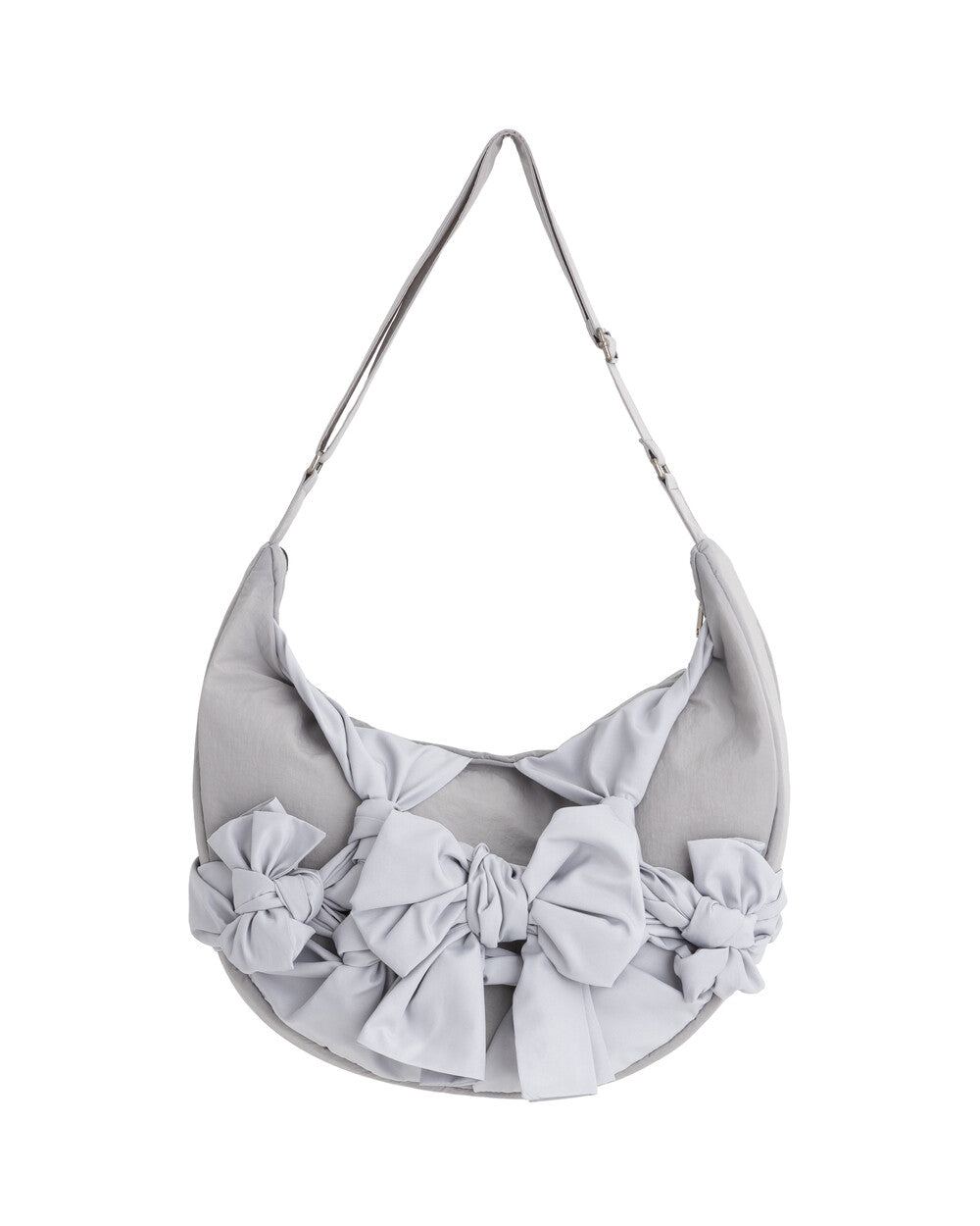 IUGA - Knotted Shoulder Bag (Nylon-Silver)