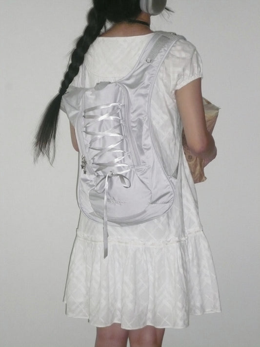 Nuyet - Lace up backpack _ Grey