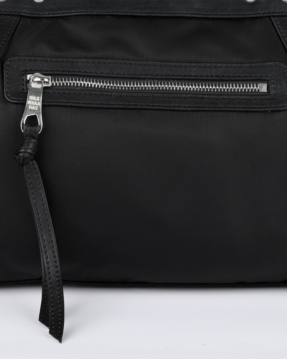 IUGA - Studded Nylon Shoulder Bag (Black)