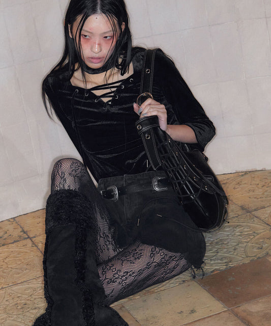 Notknowing - Halfmoon Moto Cross Bag (LEATHER)