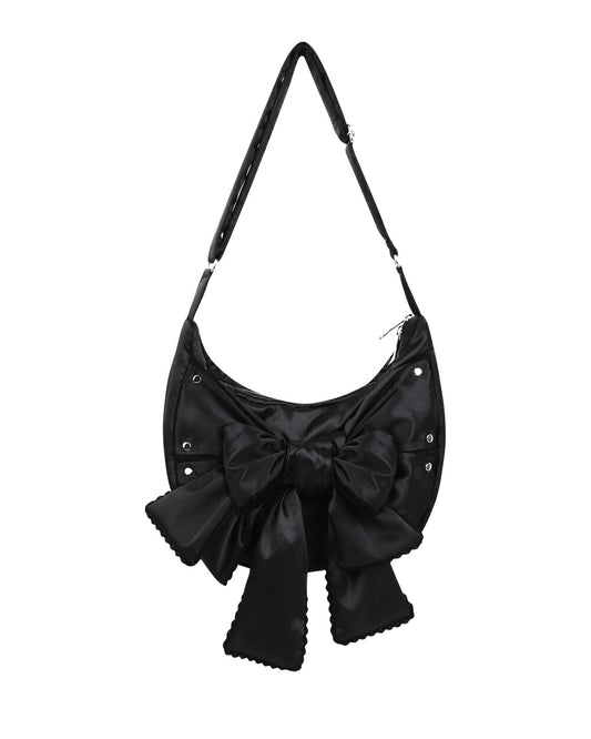 IUGA - Laced Ribbon Shoulder Bag (Black)