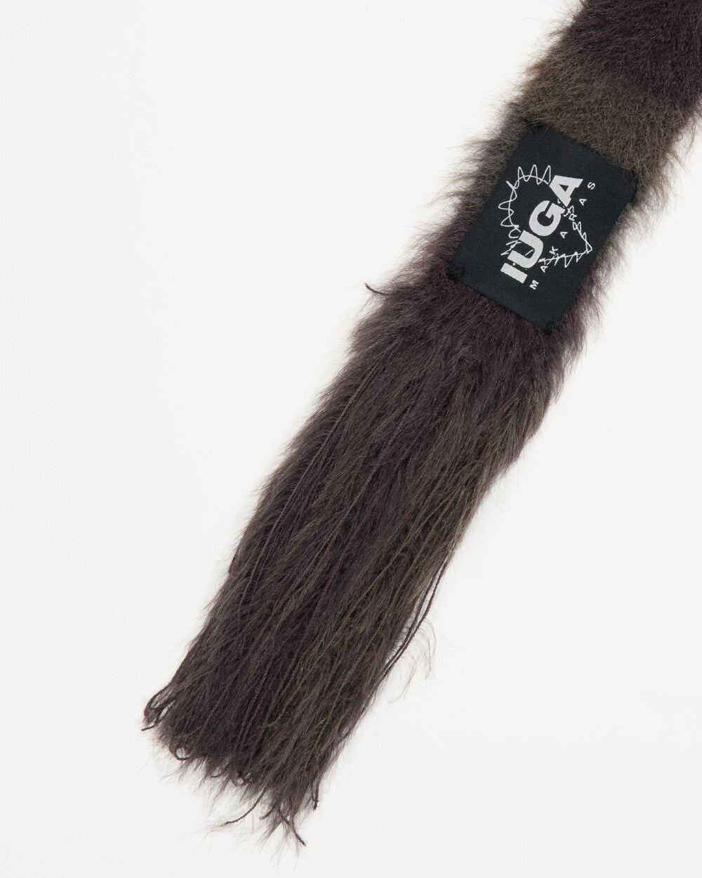 IUGA - Striped Hairy Skinny Muffler (Brown)