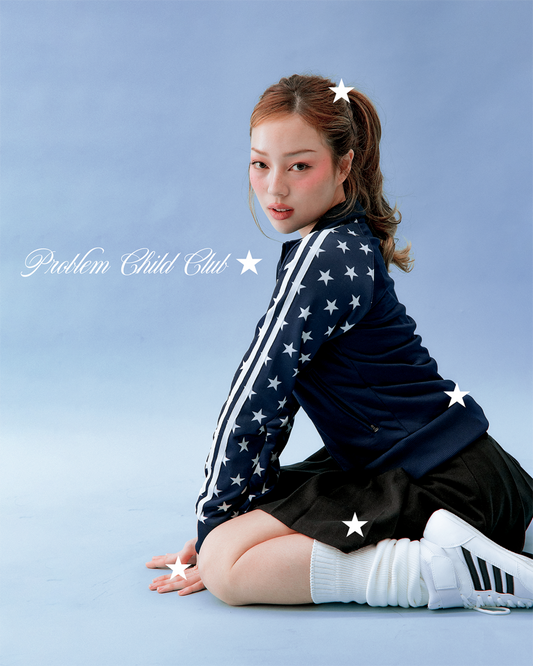 offline-STAR TRACK TOP (NAVY, SKY BLUE)