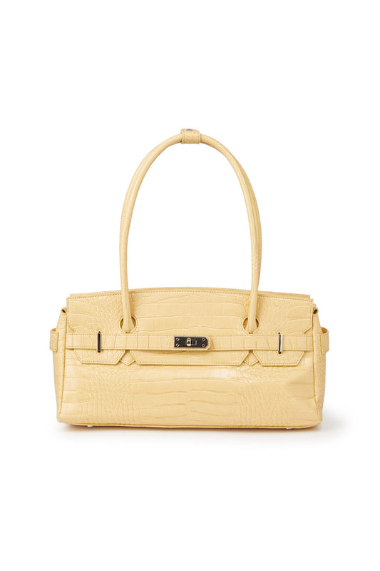 Deinet - CROCODILE PATTERN TWO-WAY BAG IN BUTTER