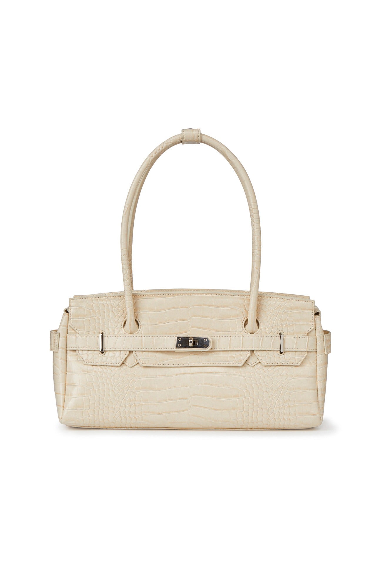Deinet - CROCODILE PATTERN TWO-WAY BAG IN CREAM
