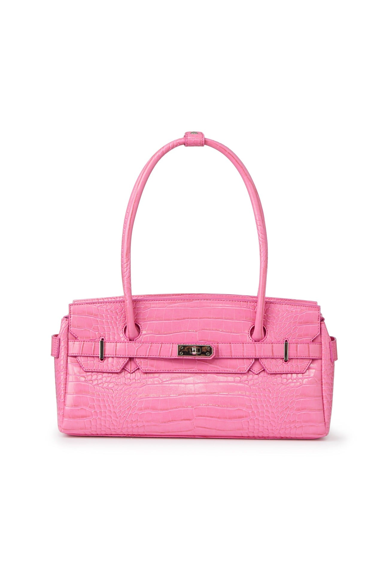 Deinet - CROCODILE PATTERN TWO-WAY BAG IN HOT PINK