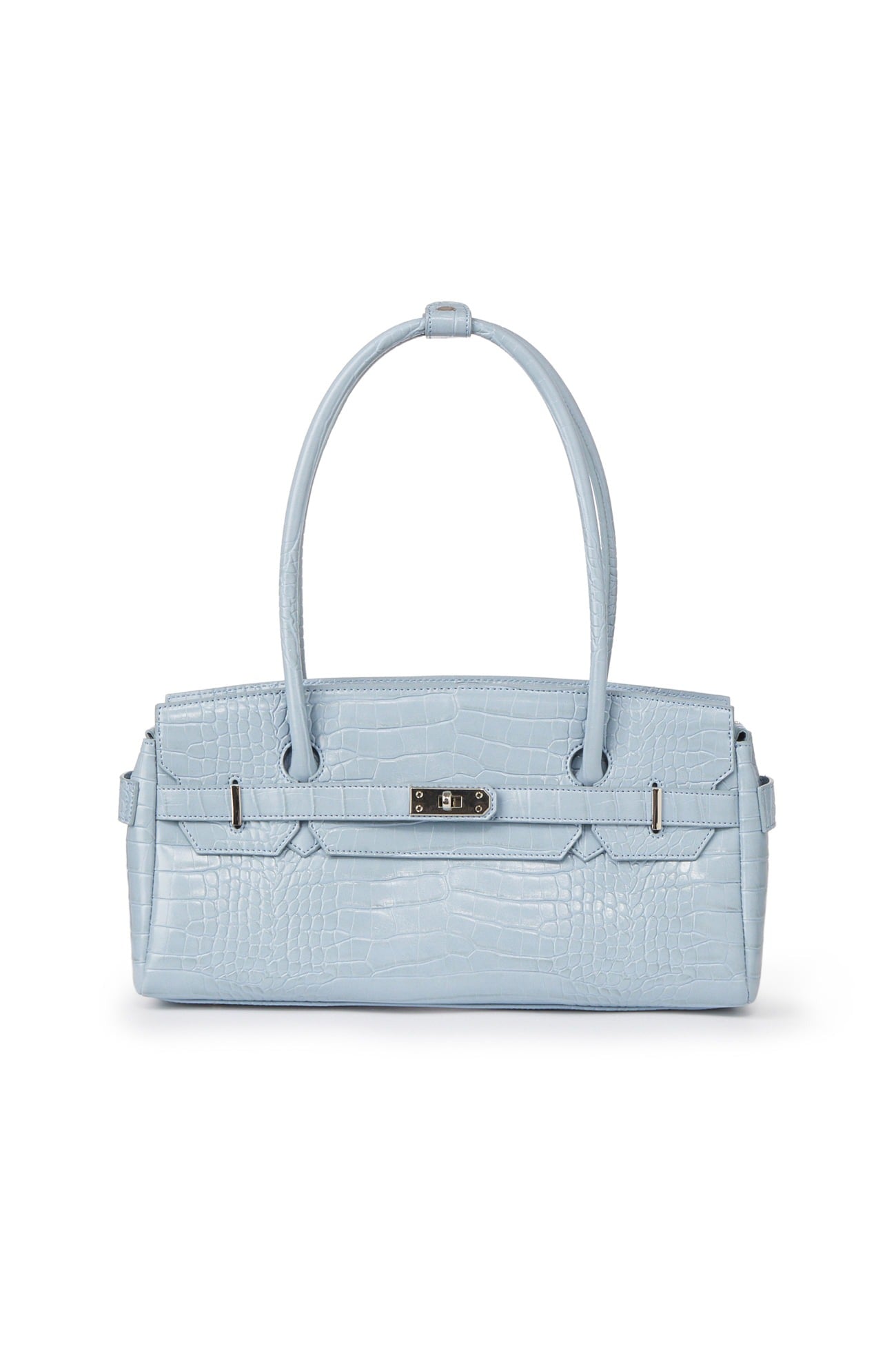 Deinet - CROCODILE PATTERN TWO-WAY BAG IN SKY BLUE