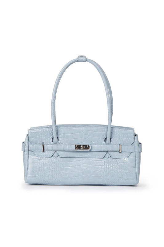 Deinet - CROCODILE PATTERN TWO-WAY BAG IN SKY BLUE