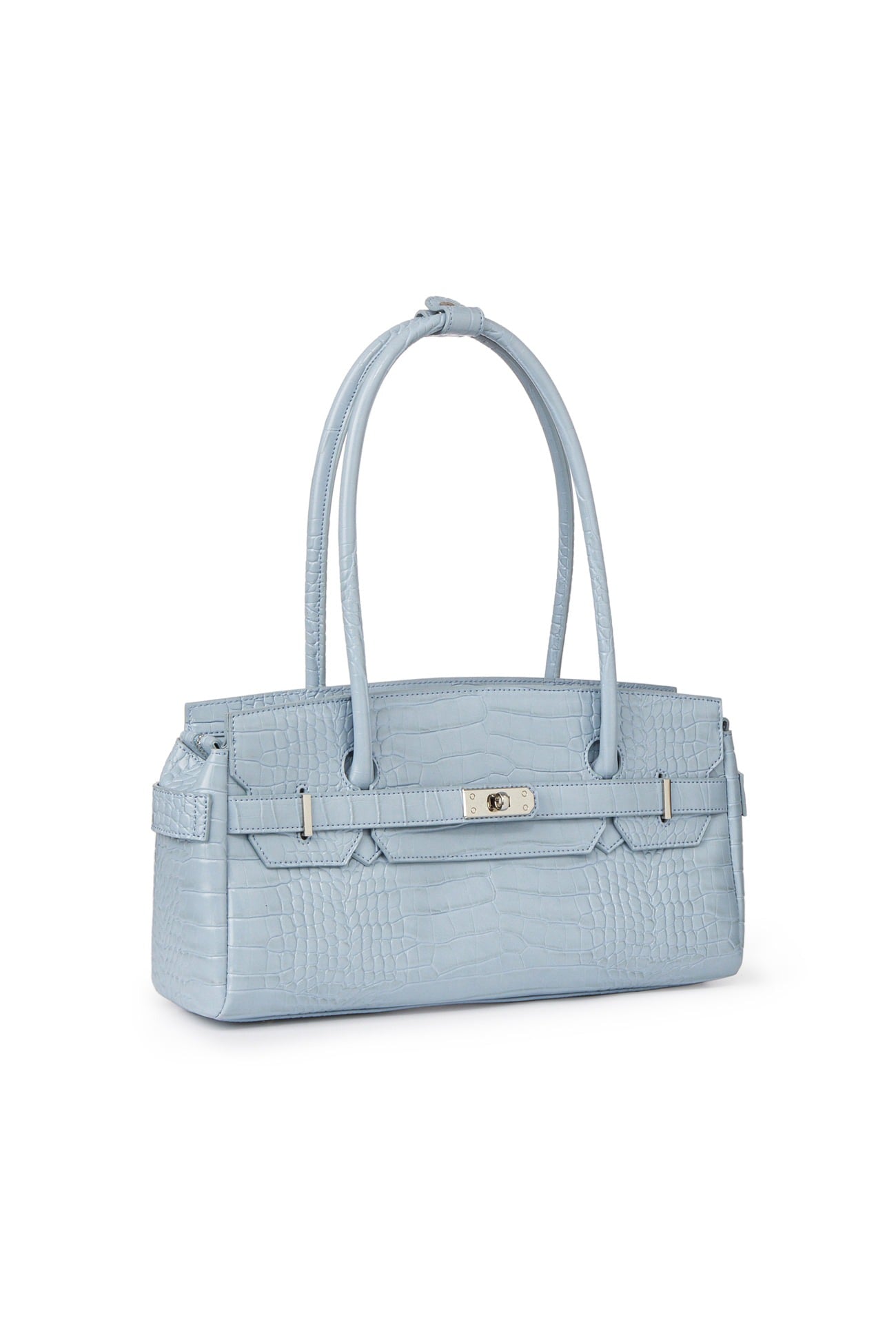 Deinet - CROCODILE PATTERN TWO-WAY BAG IN SKY BLUE