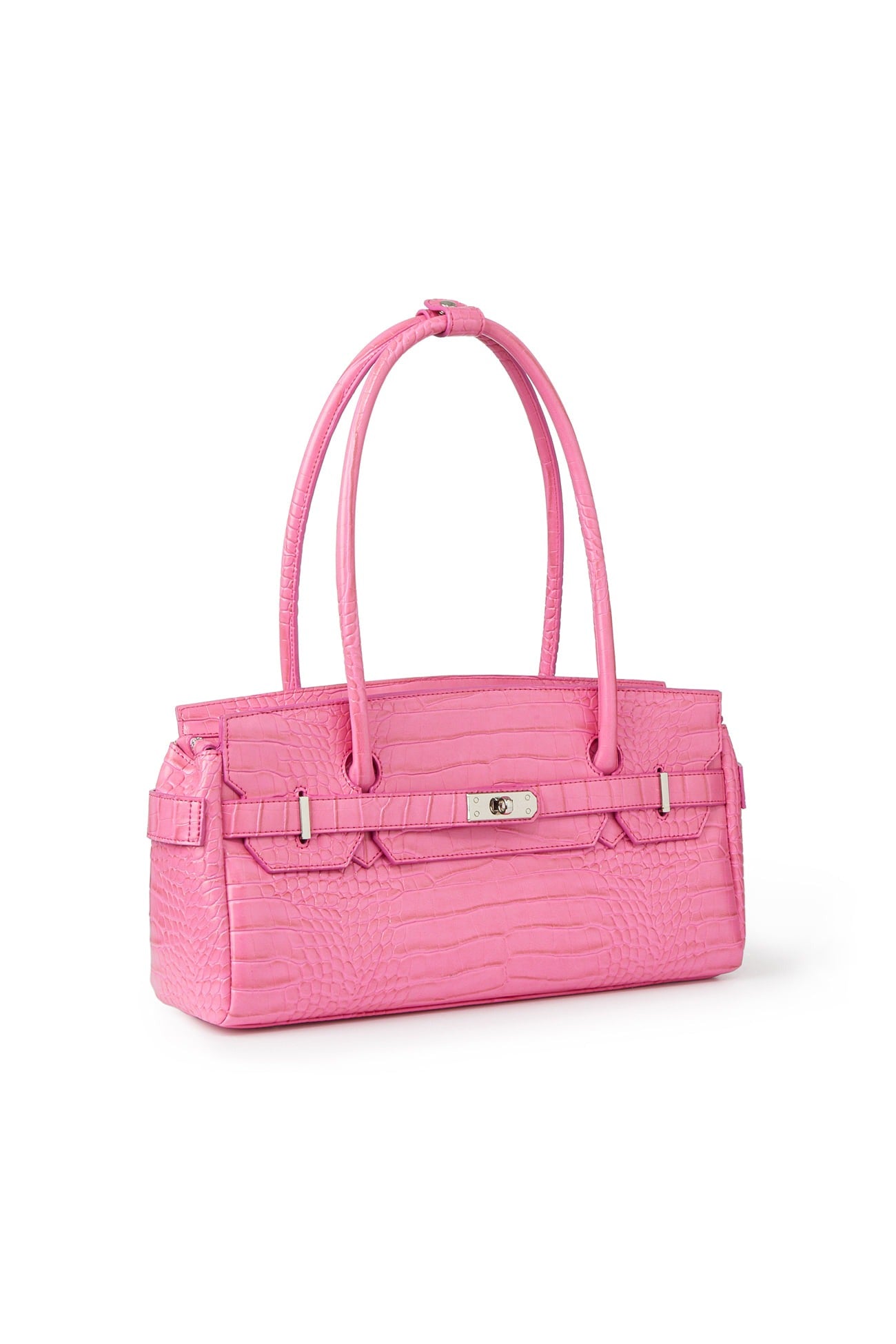 Deinet - CROCODILE PATTERN TWO-WAY BAG IN HOT PINK