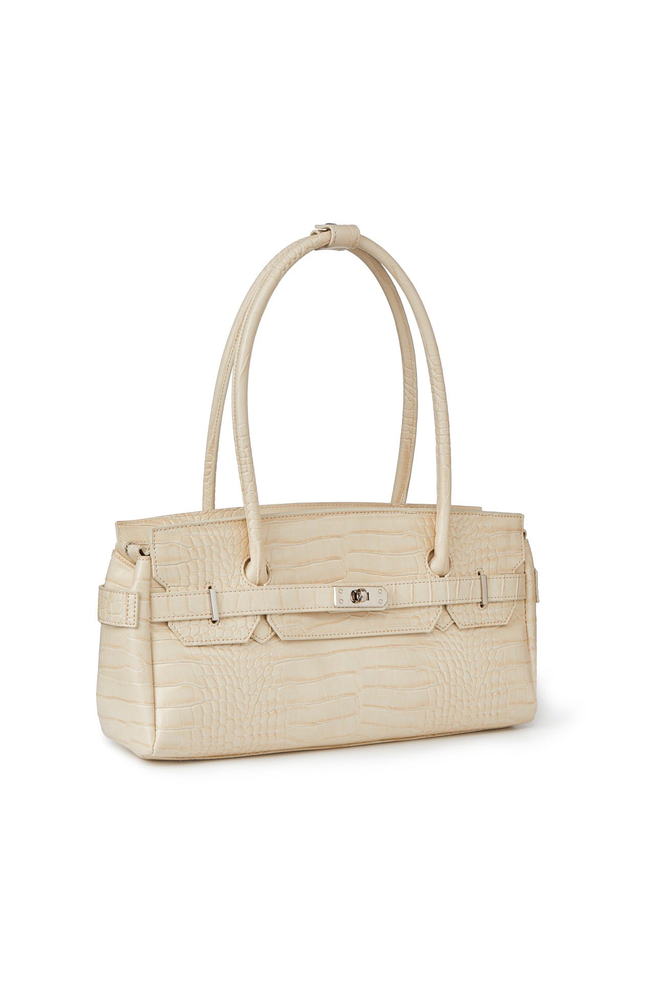 Deinet - CROCODILE PATTERN TWO-WAY BAG IN CREAM