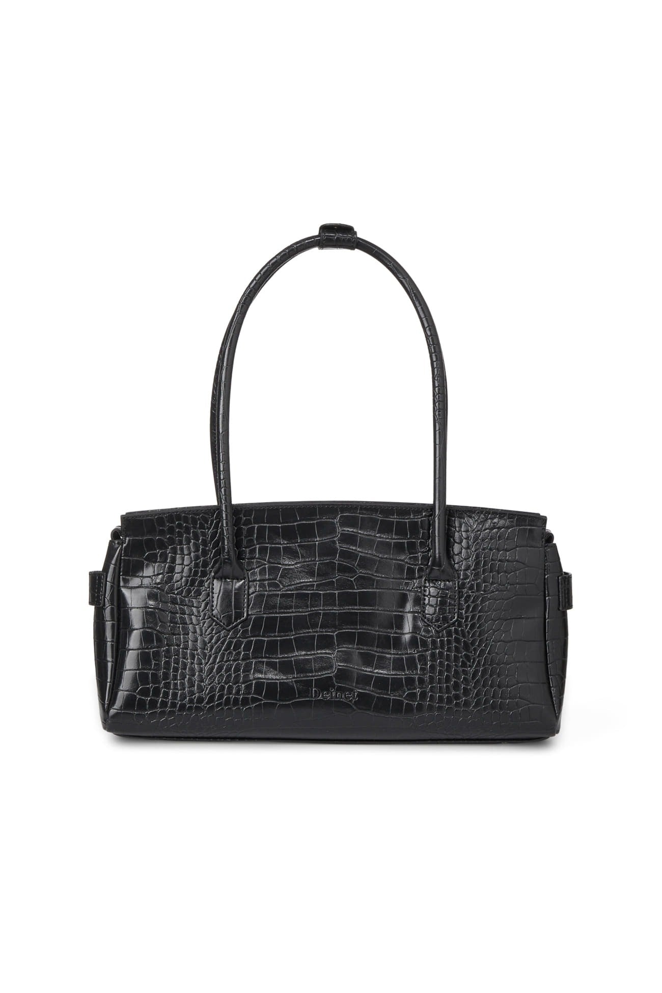 Deinet - CROCODILE PATTERN TWO-WAY BAG IN BLACK
