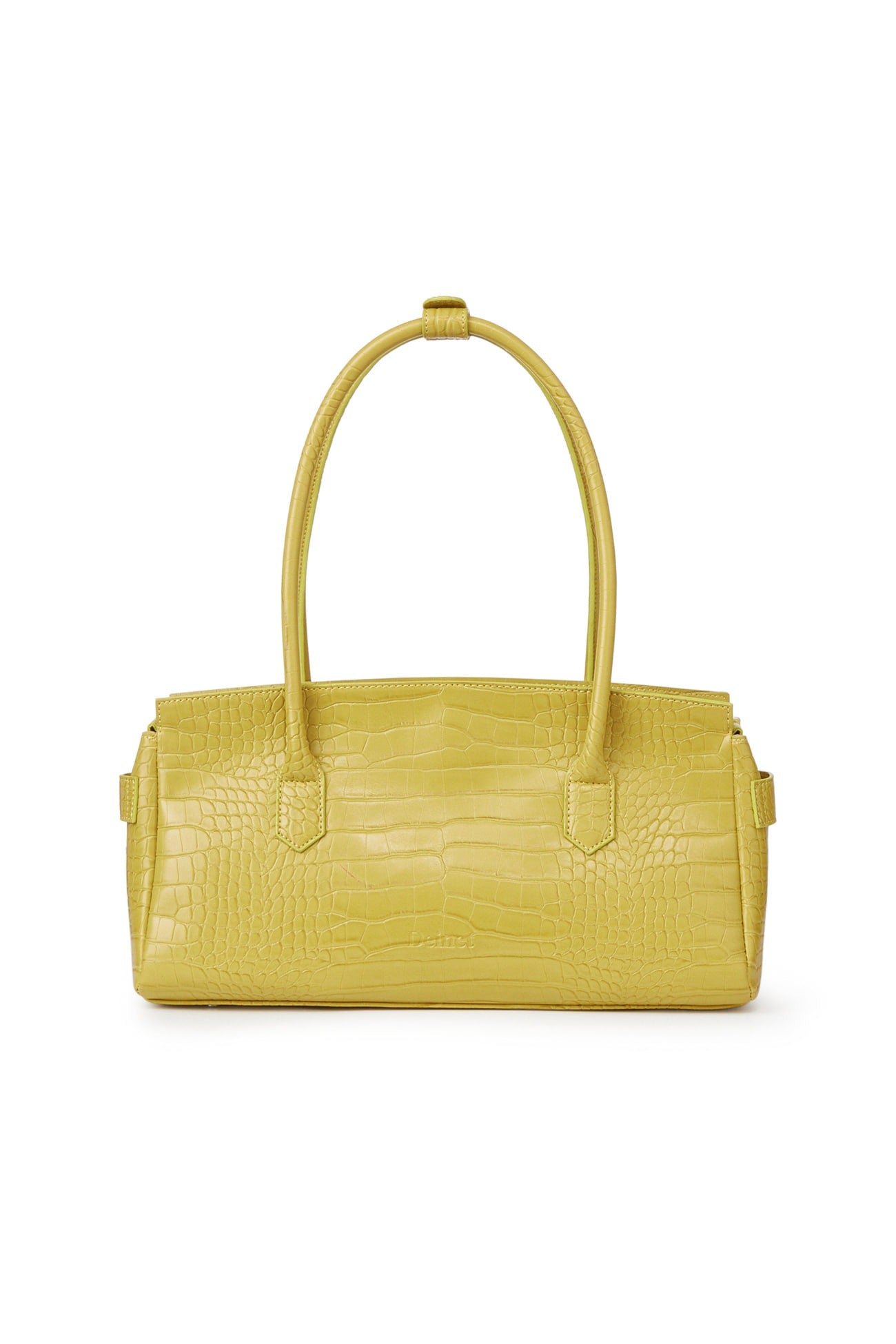 Deinet - CROCODILE PATTERN TWO-WAY BAG IN MUSTARD