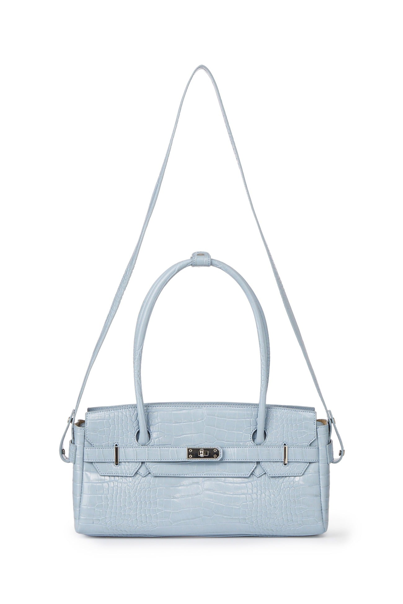 Deinet - CROCODILE PATTERN TWO-WAY BAG IN SKY BLUE
